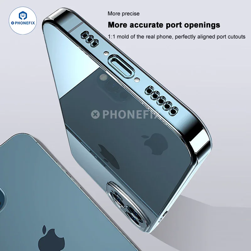 Coques en silicone TPU souple à couverture intégrale pour iPhone 12-16 Pro Max