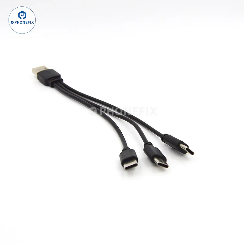 Câble de données de charge d'interface de type C multifonction 3 en 1