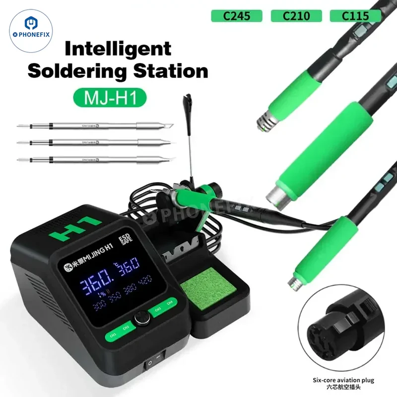 Station de soudage numérique MIJING H1 compatible avec les modèles T210, T115 et T245