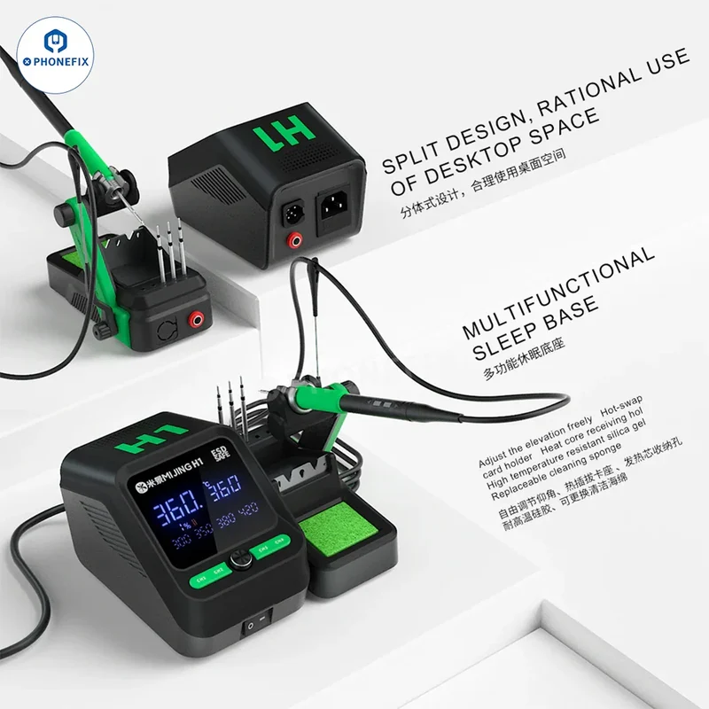 Station de soudage numérique MIJING H1 compatible avec les modèles T210, T115 et T245