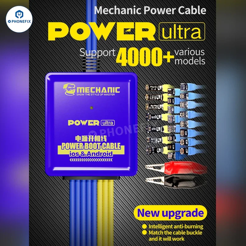 Câble de démarrage anti-brûlure Mechanic Power Max/Ultra pour iPhone et Android