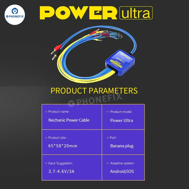 Câble de démarrage anti-brûlure Mechanic Power Max/Ultra pour iPhone et Android