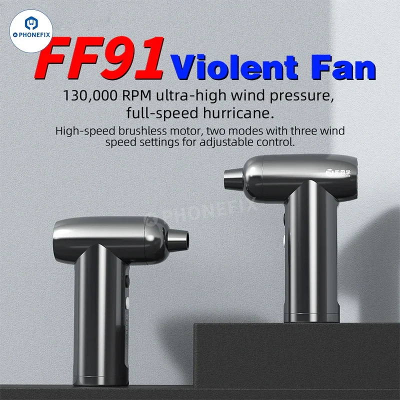Ventilateur rechargeable JTX FF91 ultra-résistant au vent et à la poussière