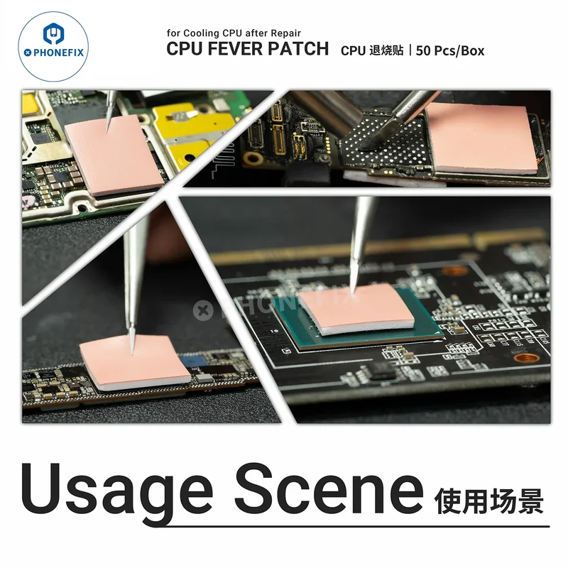 Pâte thermique pour refroidissement de circuits intégrés CPU Fever Patch 2UUL, feuille de cuivre