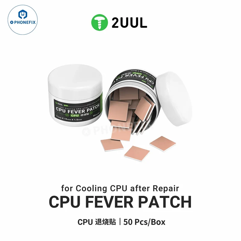 Pâte thermique pour refroidissement de circuits intégrés CPU Fever Patch 2UUL, feuille de cuivre