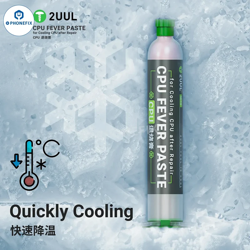 Pâte thermique pour refroidissement de circuits intégrés CPU Fever Patch 2UUL, feuille de cuivre