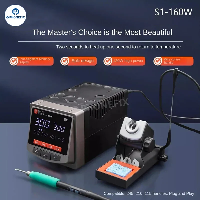 Station de soudage YCS S1-160W compatible avec les modèles T210, T115 et T245