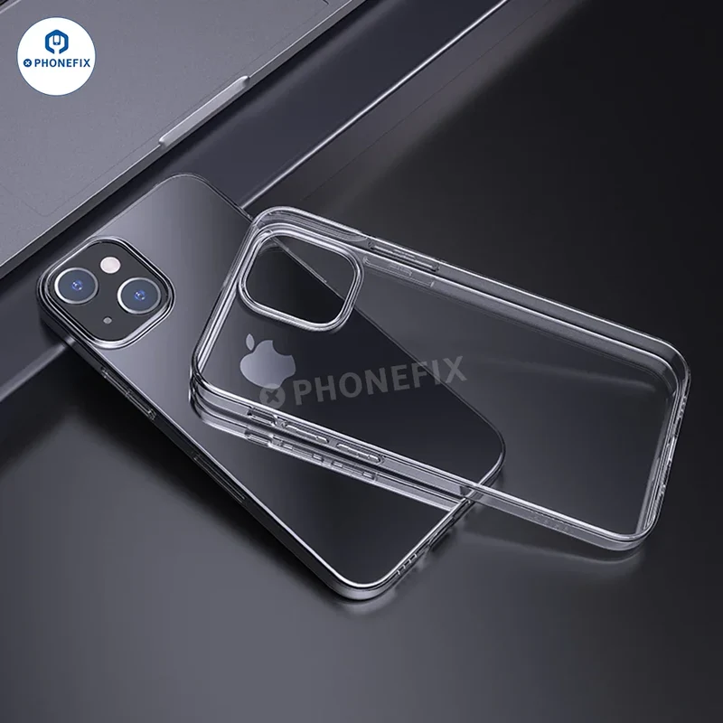 Coque transparente en silicone TPU avec MagSafe pour iPhone 16 Pro Max