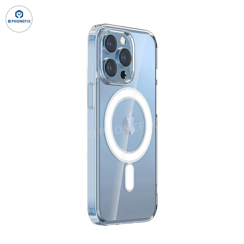 Coque transparente en silicone TPU avec MagSafe pour iPhone 16 Pro Max