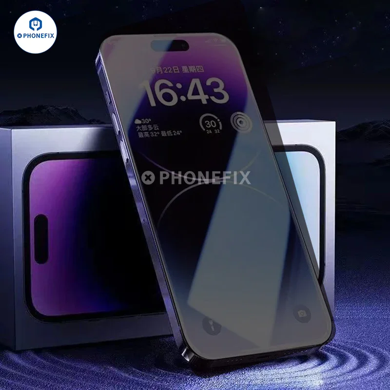 Film en verre trempé antidéflagrant pour iPhone 15/16 Pro Max