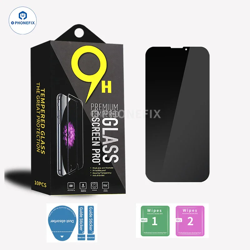 Film de protection en verre trempé HD anti-regards pour iPhone 16 Pro Max