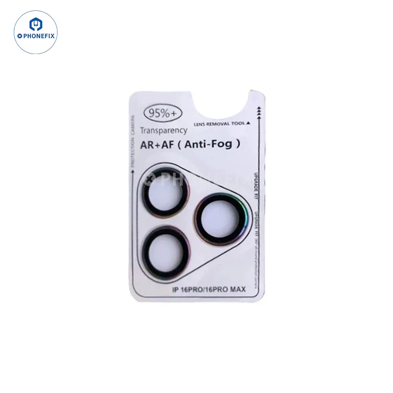 Film de protection pour objectif d'appareil photo AR pour iPhone 16 Plus et 16 Pro Max