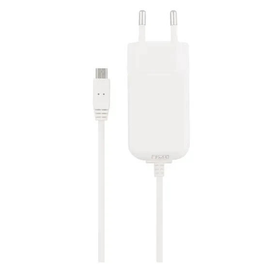 Chargeur secteur avec câble intégré Micro USB