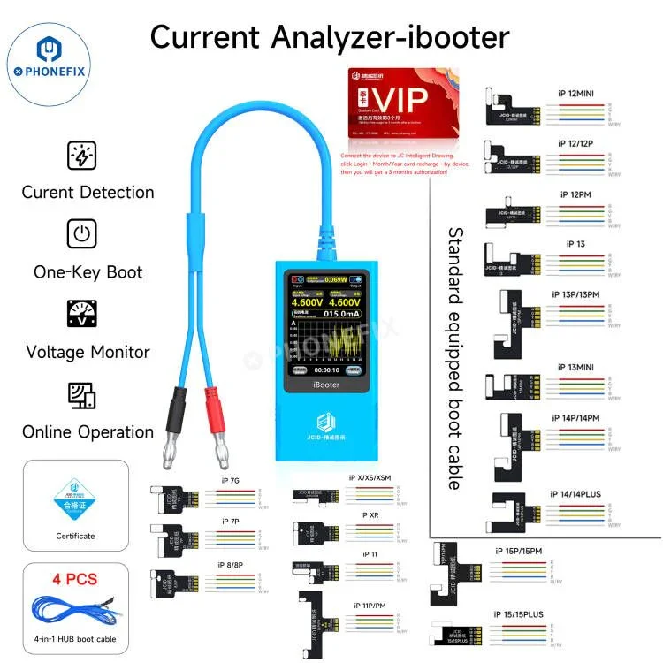 Analyseur de courant JCID iBooter pour iPhone 7-16