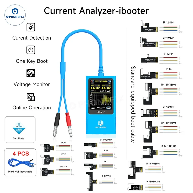 Analyseur de courant JCID iBooter pour iPhone 7-16