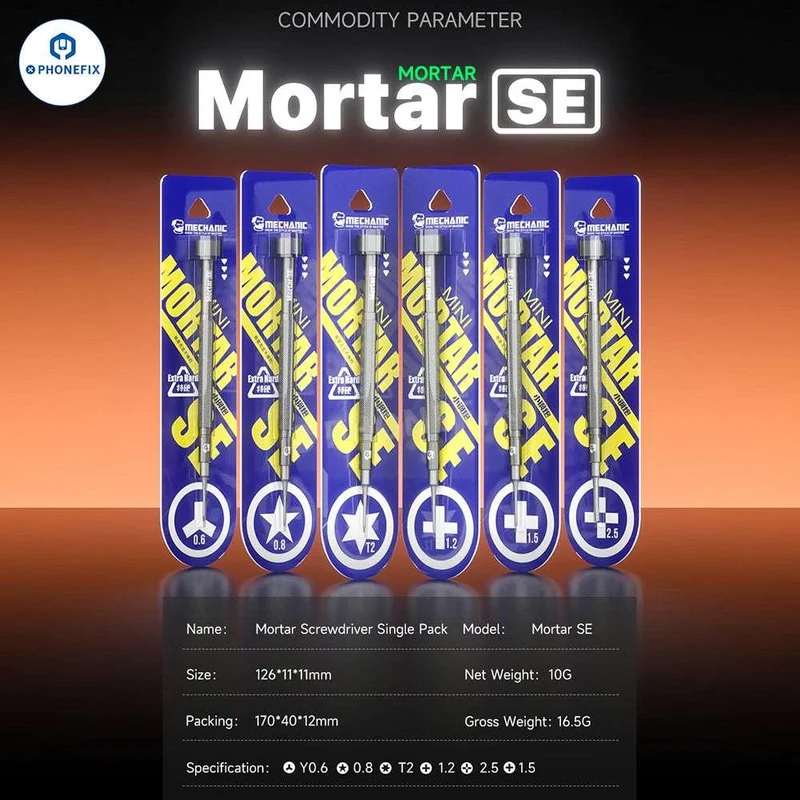 Jeu de tournevis 2D et 3D MECHANIC MORTAR SE Plus/Pro/Air/Max iShell