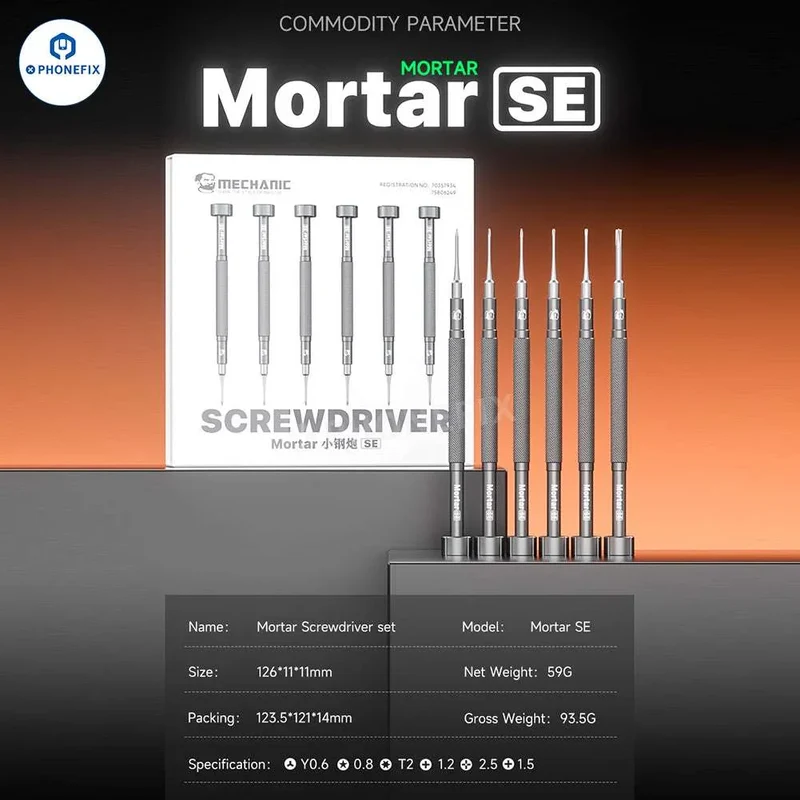Jeu de tournevis 2D et 3D MECHANIC MORTAR SE Plus/Pro/Air/Max iShell