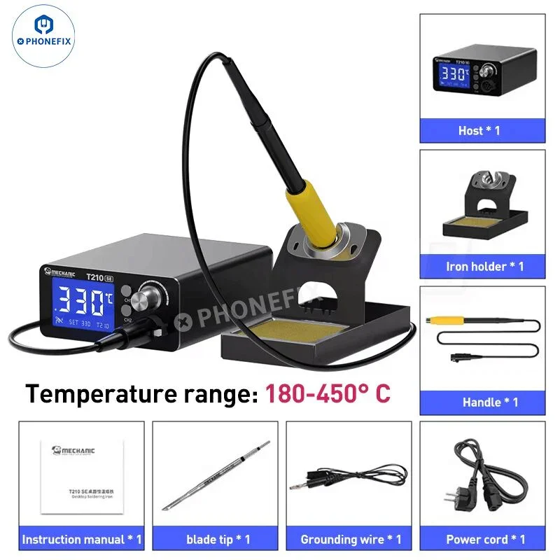 Station de soudage thermostatique MECHANIC T210 SE avec pannes de fer C210