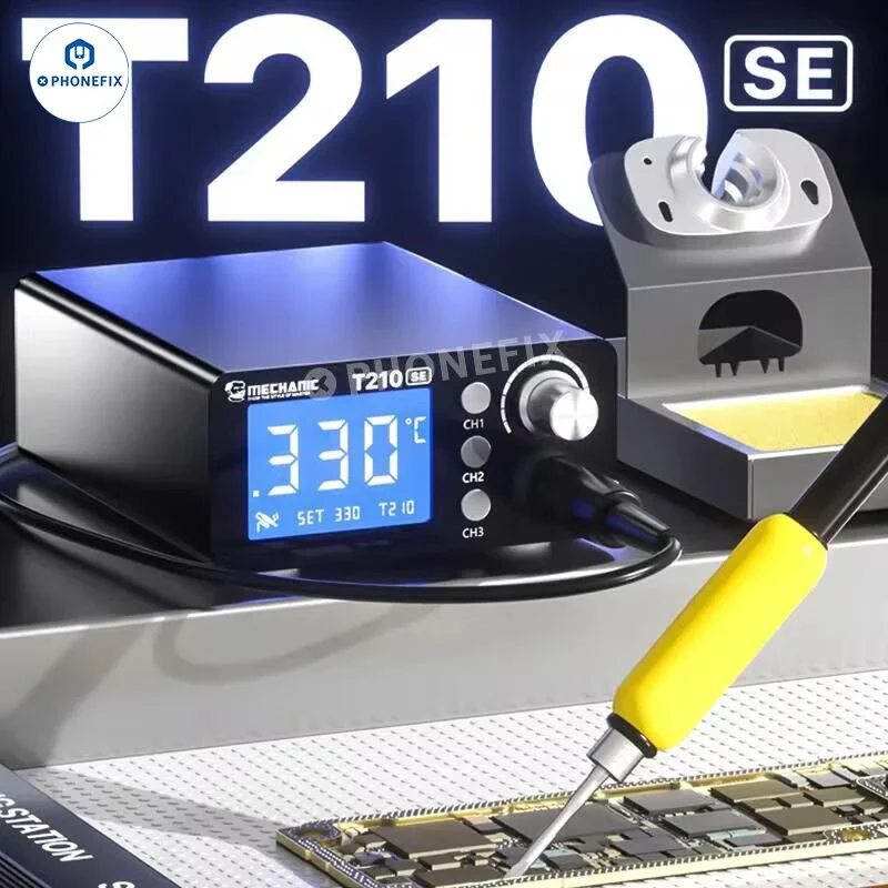 Station de soudage thermostatique MECHANIC T210 SE avec pannes de fer C210