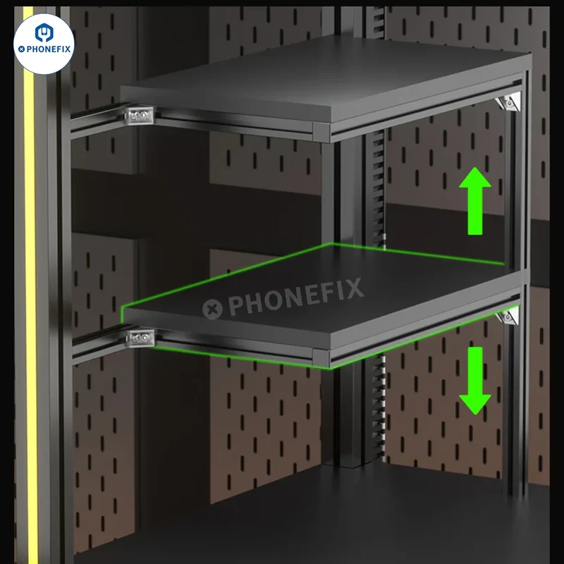 Établi de réparation de téléphones portables avec éclairage LED haute luminosité