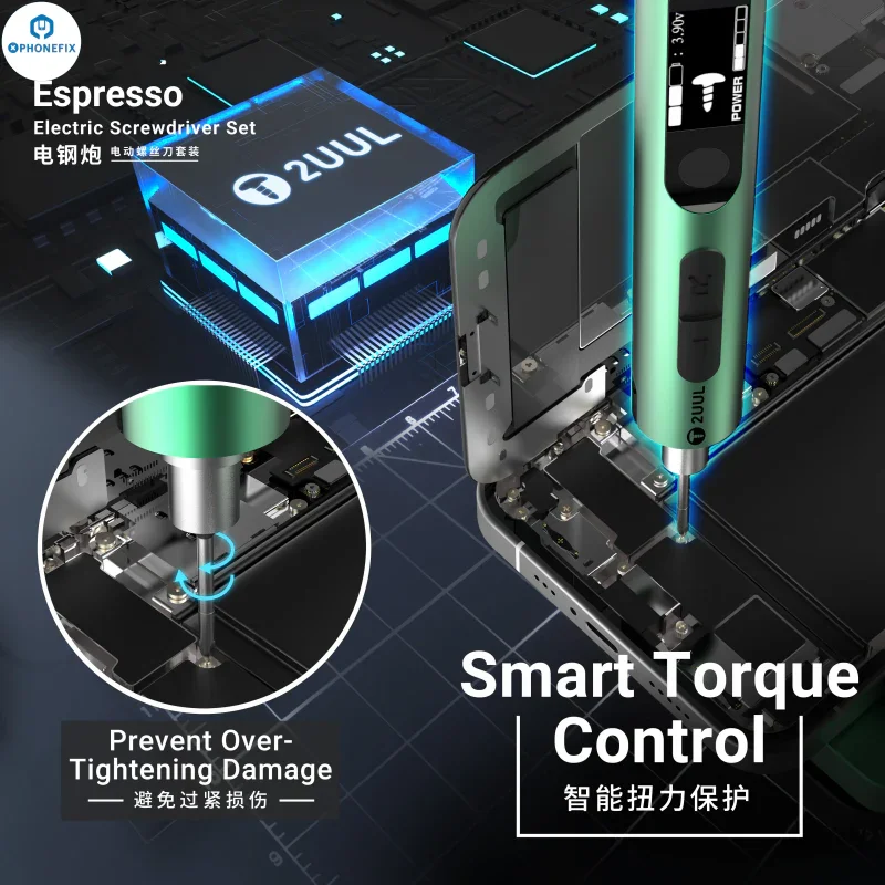 Tournevis électrique 2UUL SD11 Espresso, outil de démontage de téléphone