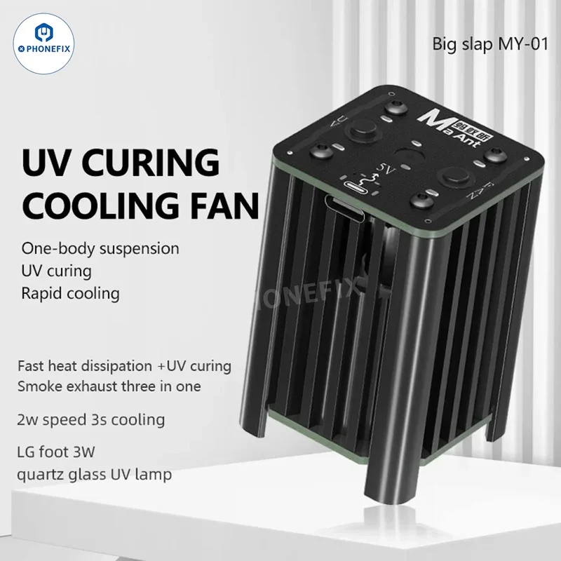 Ventilateur de refroidissement pour lampe de polymérisation UV MaAnt UV-01 MY-01 Dissipation thermique rapide