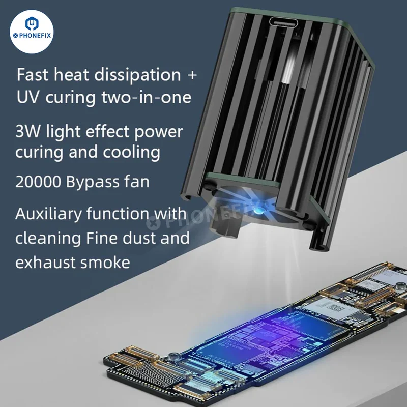 Ventilateur de refroidissement pour lampe de polymérisation UV MaAnt UV-01 MY-01 Dissipation thermique rapide