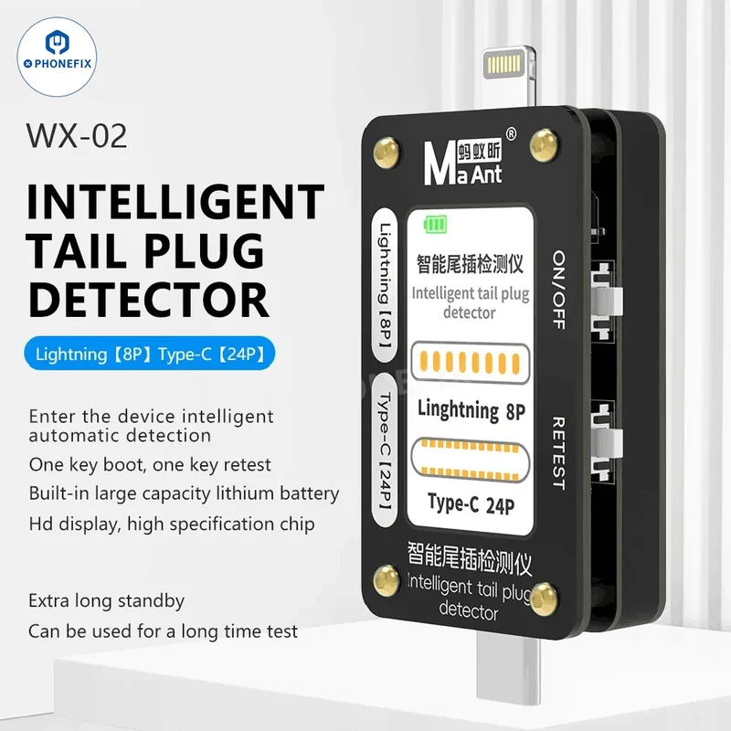 Testeur d'analyse de prise de queue QianLi iBridge A3 avec port Lightning Type-C