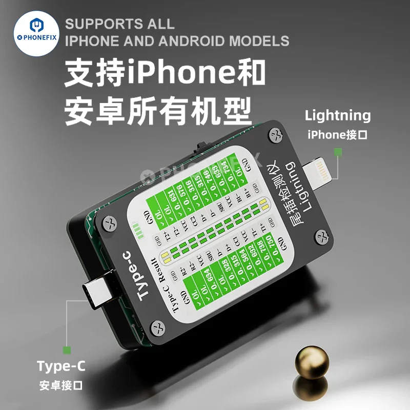 Testeur d'analyse de prise de queue QianLi iBridge A3 avec port Lightning Type-C
