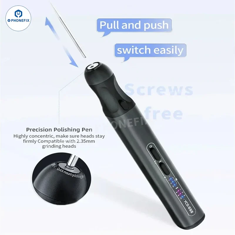 Stylo de polissage électrique YCS pour téléphone, PCB, CPU, écran, IC, outil de meulage