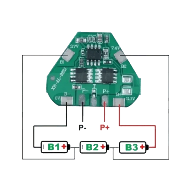 Carte de protection BMS Li-Ion 3S 11.1v 7A