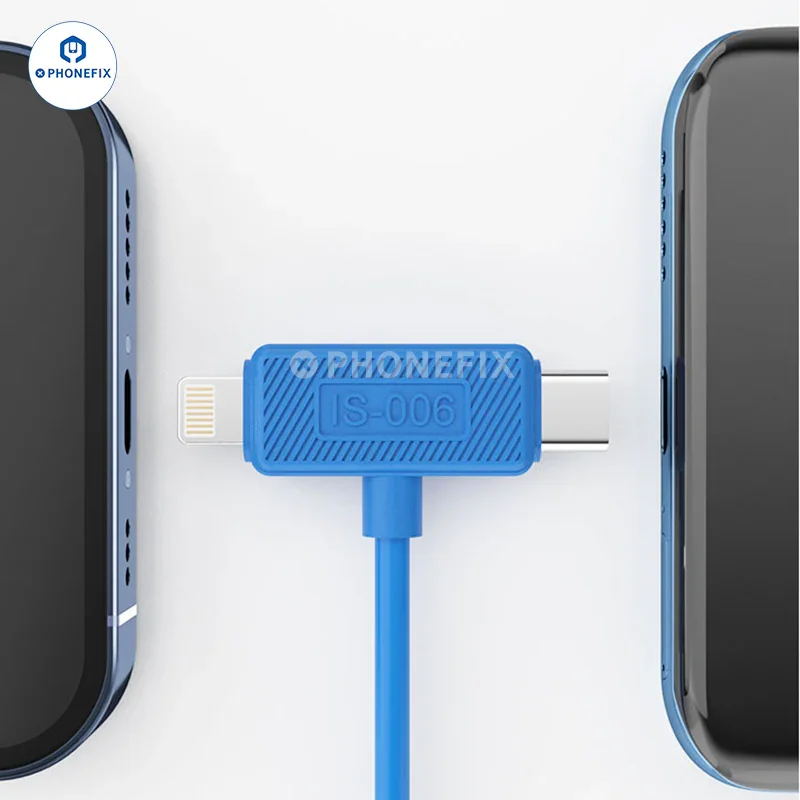 Câble de données double tête Lightning USB-C ISOFT IS-006 pour iPhone et iPad