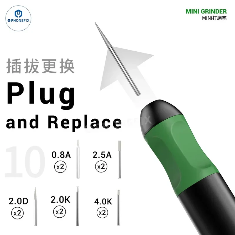 Stylo de meulage pour circuit imprimé à vitesse variable 2UUL CVT