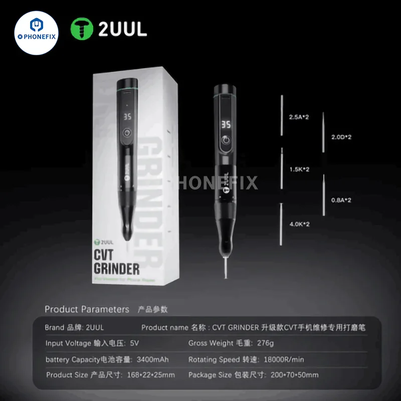 Stylo de meulage pour circuit imprimé à vitesse variable 2UUL CVT