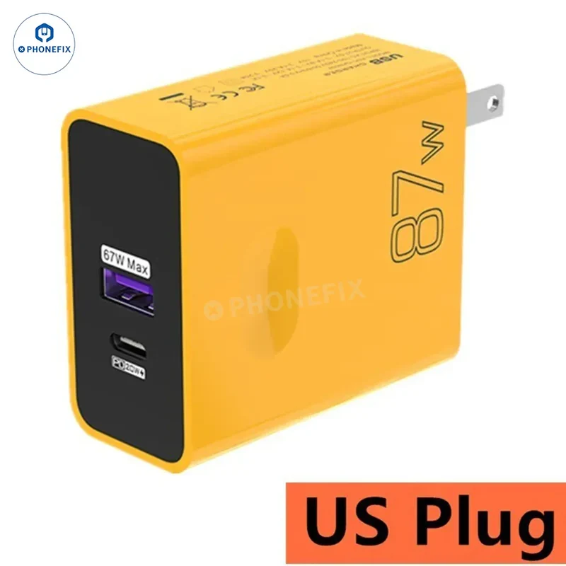 Adaptateur double chargeur rapide USB ultra-rapide 87 W à protocole complet