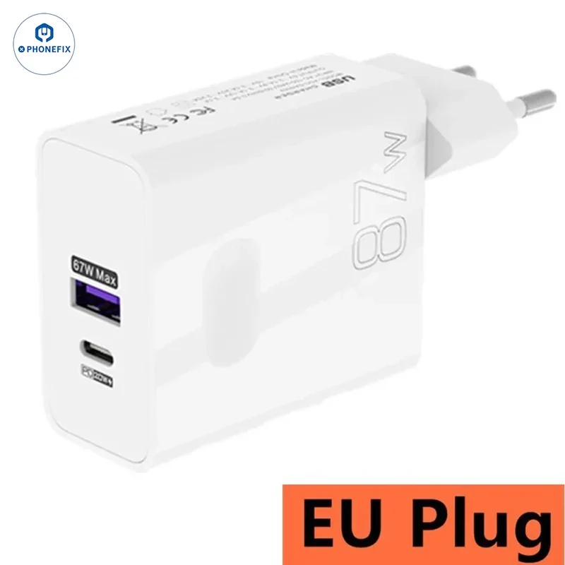 Adaptateur double chargeur rapide USB ultra-rapide 87 W à protocole complet
