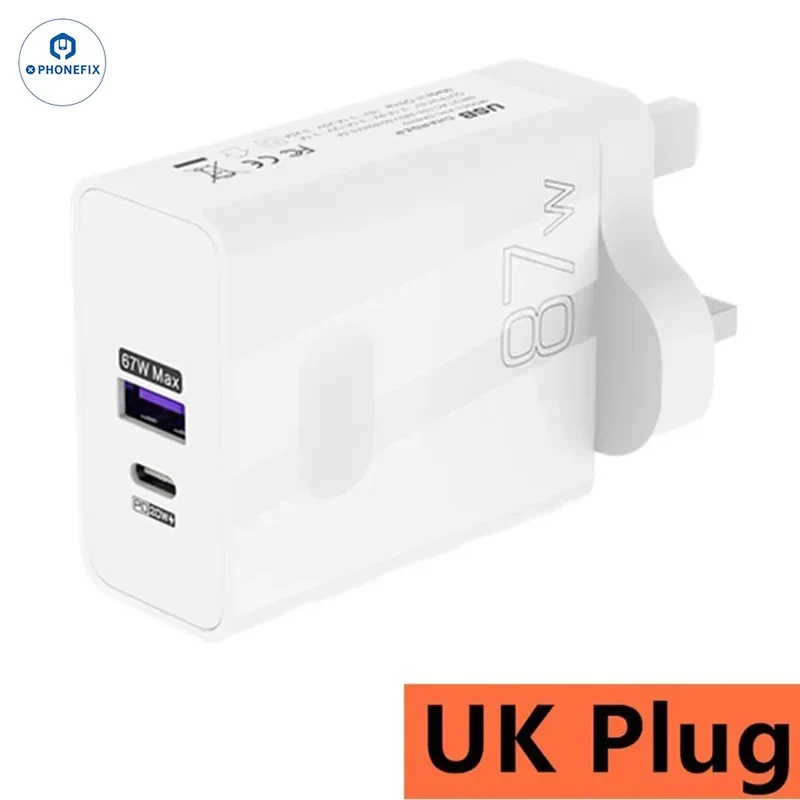 Adaptateur double chargeur rapide USB ultra-rapide 87 W à protocole complet