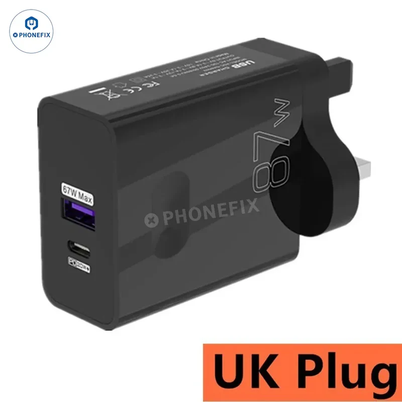 Adaptateur double chargeur rapide USB ultra-rapide 87 W à protocole complet