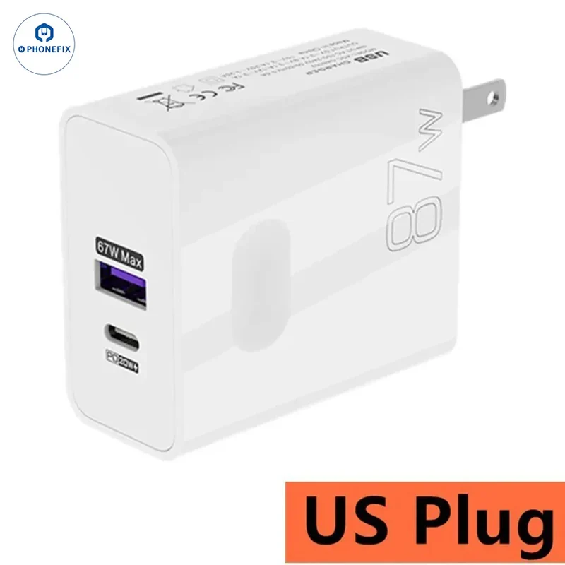 Adaptateur double chargeur rapide USB ultra-rapide 87 W à protocole complet