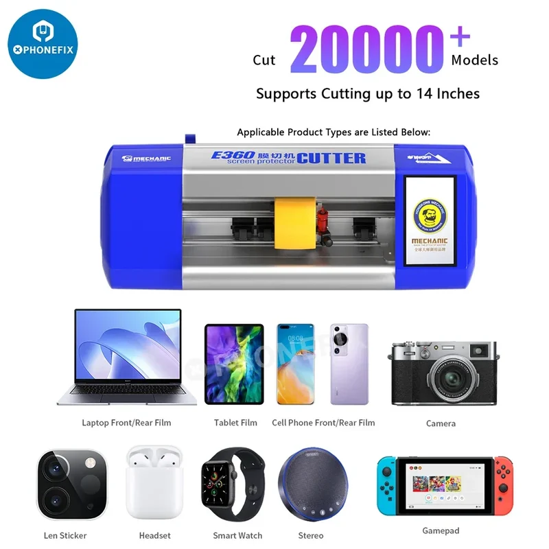 Machine de découpe de film Mechanic Unlimited compatible avec écran de 16 pouces