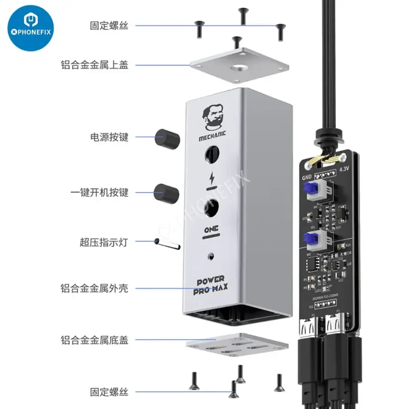 Câble de démarrage Mechanic Power Pro Max pour iPhone X-16 Pro Max