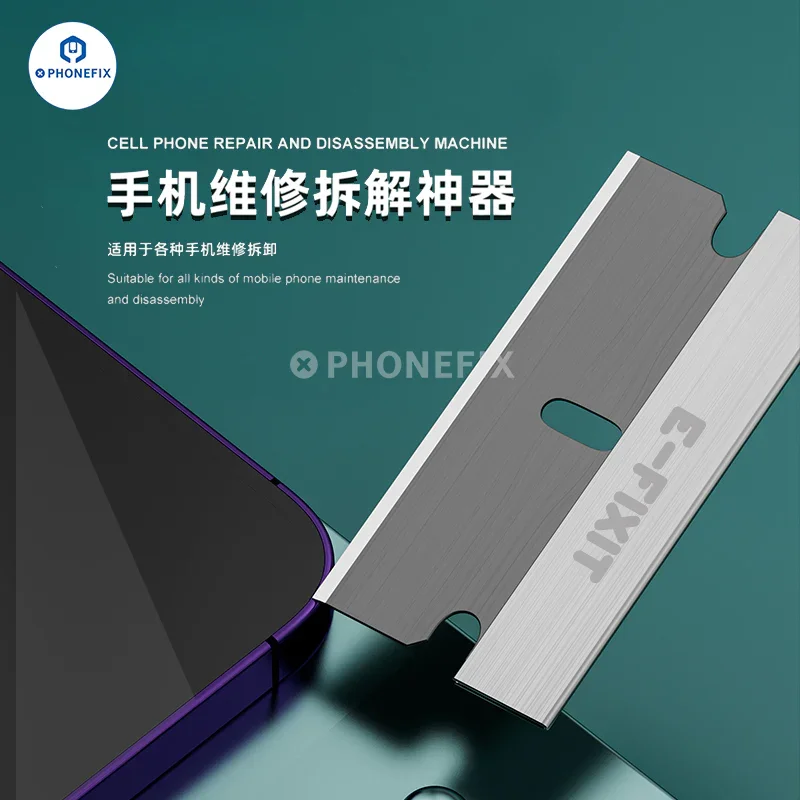 Lame simple face noire E-Fixit BRD009 pour réparation d'iPhone
