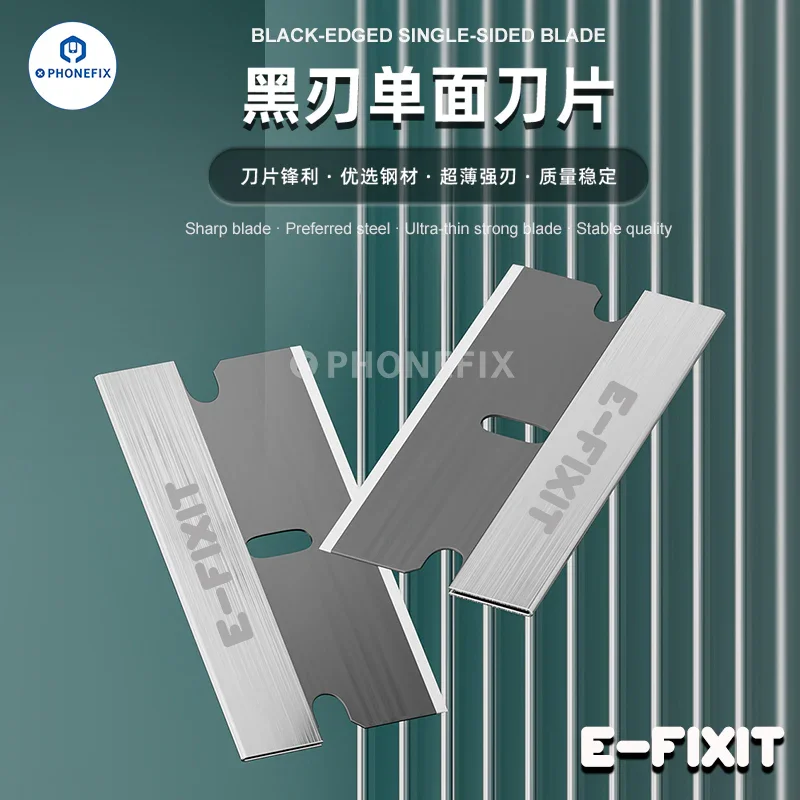 Lame simple face noire E-Fixit BRD009 pour réparation d'iPhone