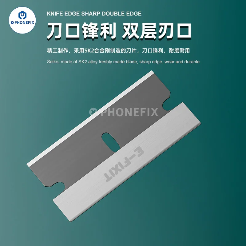 Lame simple face noire E-Fixit BRD009 pour réparation d'iPhone
