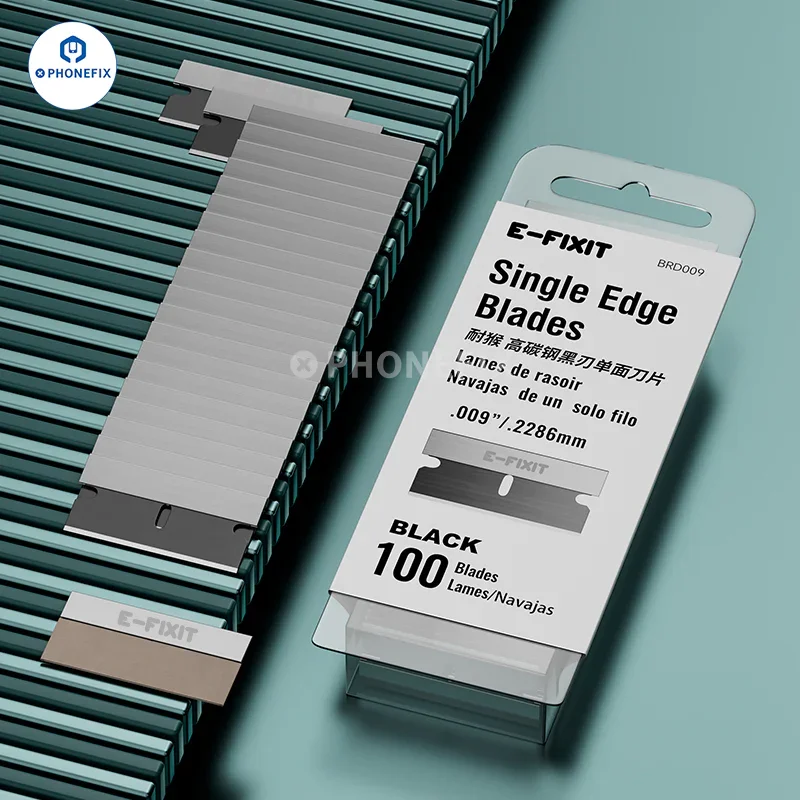 Lame simple face noire E-Fixit BRD009 pour réparation d'iPhone