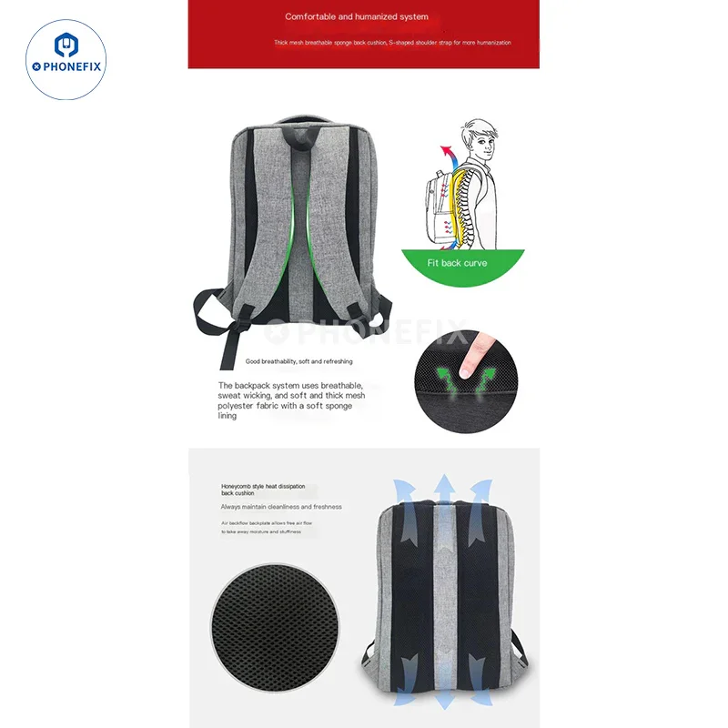 Sac à dos LED pour bricolage, publicité, entreprise, téléphone, ordinateur portable, réparation