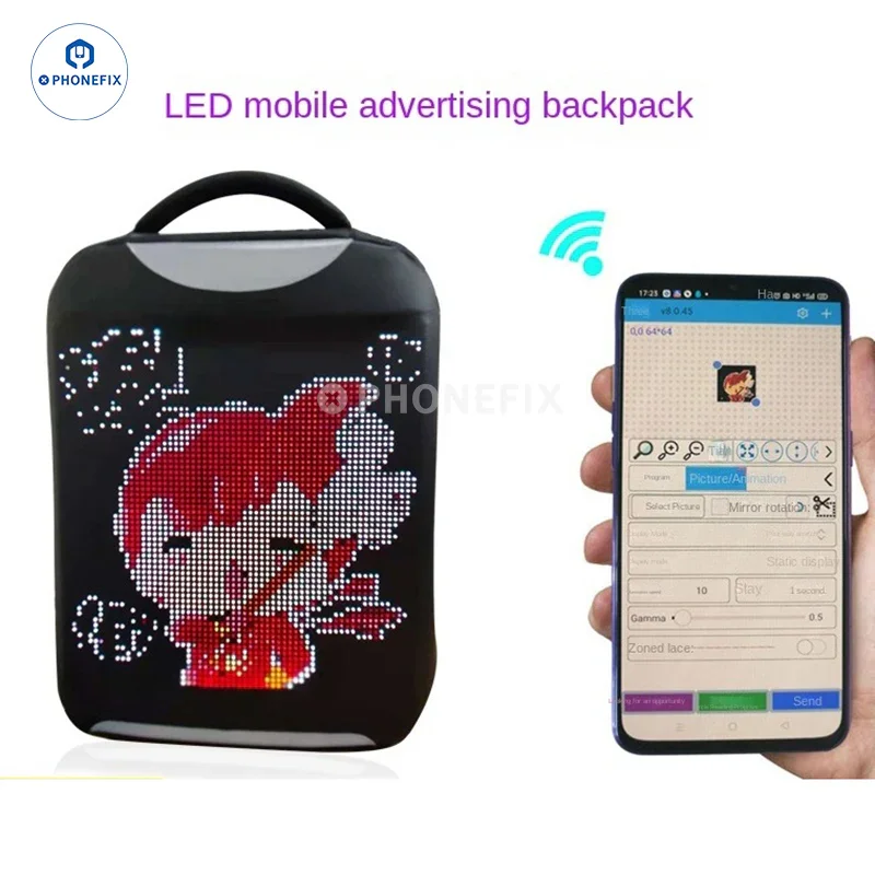 Sac à dos LED pour bricolage, publicité, entreprise, téléphone, ordinateur portable, réparation