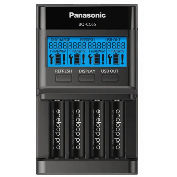 Chargeur ENELOOP PRO BQ-CC65 pour 4 Batteries AA ou AAA