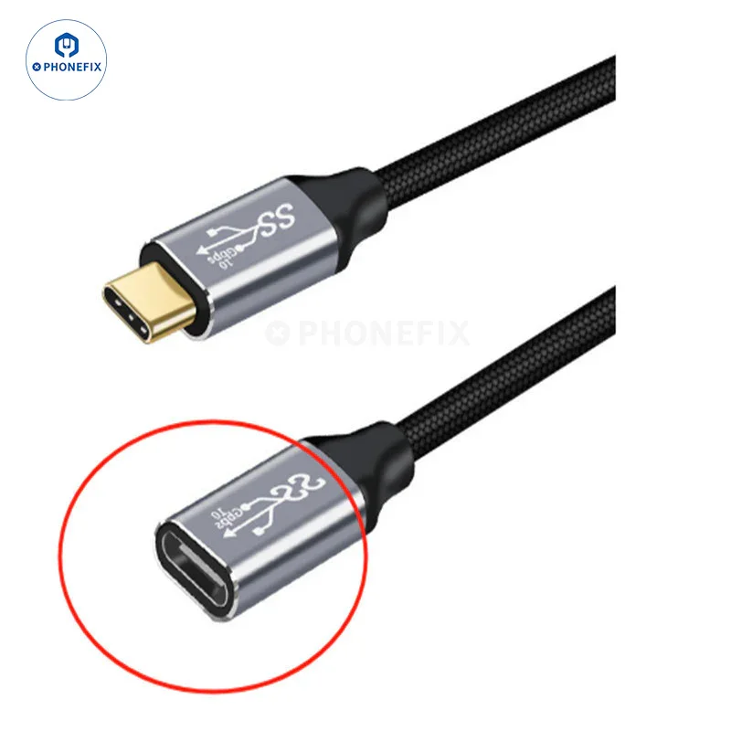 Câble d'extension numérique USB 3.1 Gen2 droit/coudé