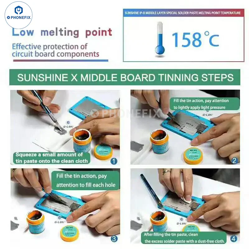 Pâte à souder Relife sans nettoyage, flux d'étain, outils de soudage de puces PCB BGA